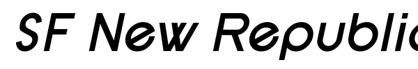 SF New Republic font preview